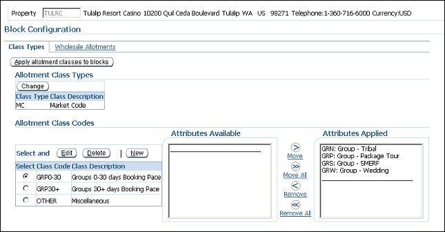 orms configuration tab groups class types